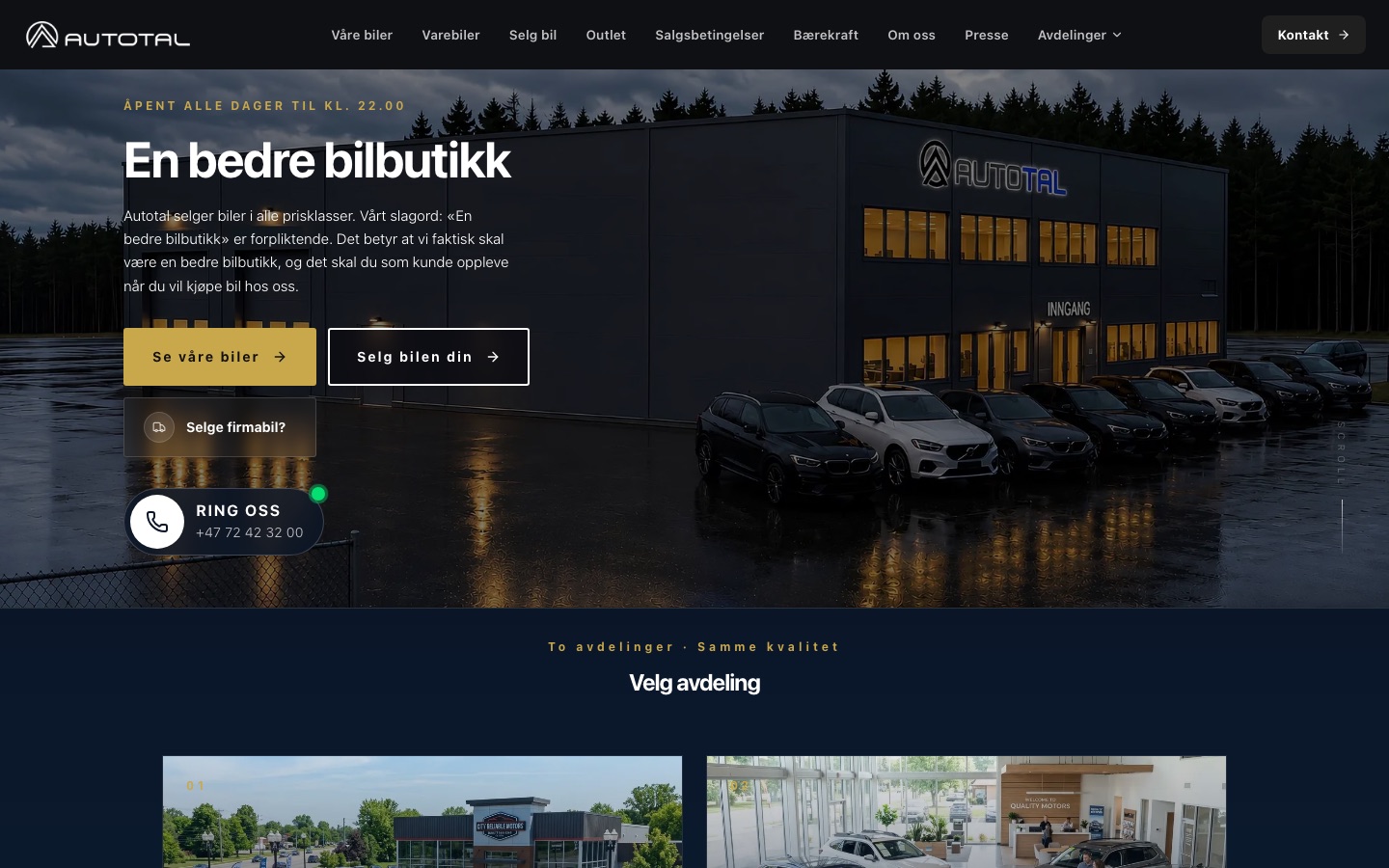 Skjermbilde av autotal.no